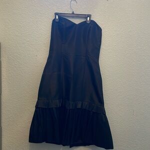 Strapless black dress